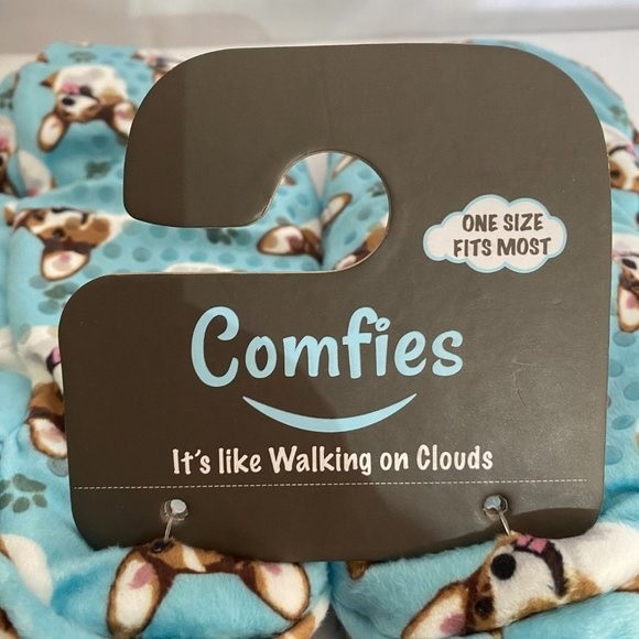 Comfies "It's Like Walking on Clouds" One Size Fits Most Slipper with Welsh Corg - Picture 8 of 8